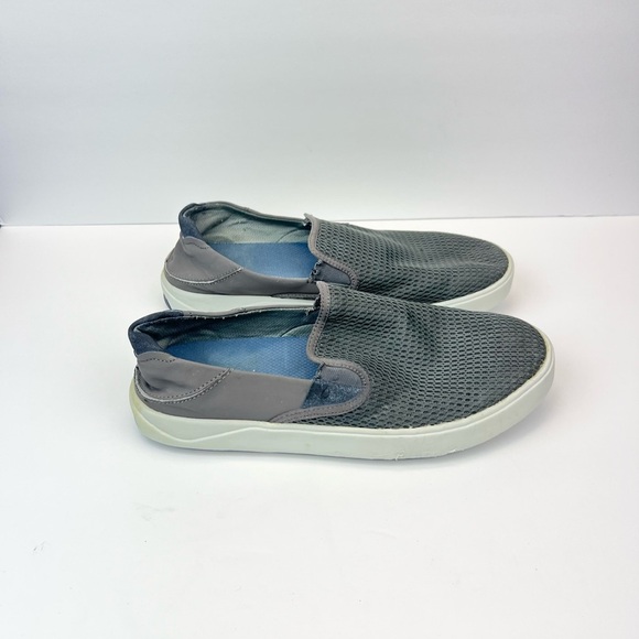 Olukai Lae'ahi Shoes Mens 11.5 Gray Pavement Slip On Casual Comfort Sneakers - Picture 1 of 7